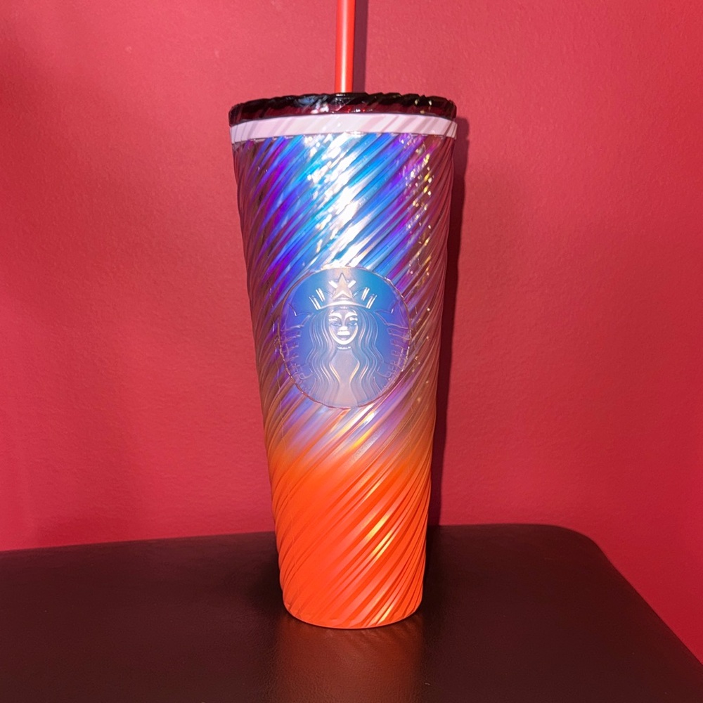 Starbucks Multicolor Swirl Tumbler with Straw